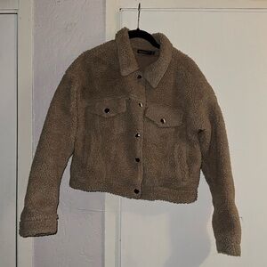 Teddy Bear Cropped Jacket